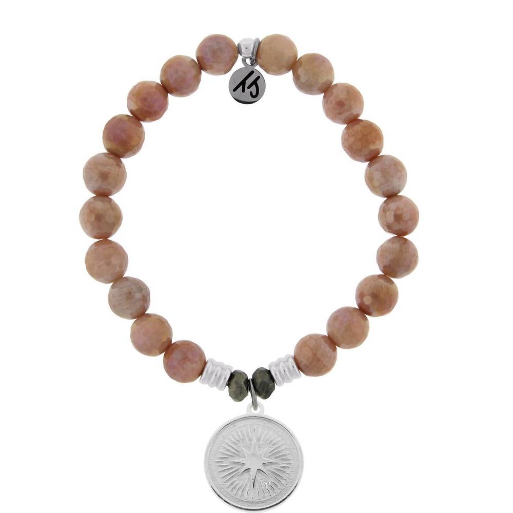 NEW T. JAZELLE moonstone guidance bracelet in orange